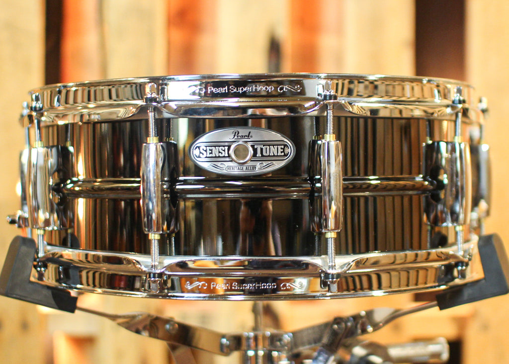 全日本送料無料 Pearl 14x5 SensiTone Heritage Alloy Black Nickel over Brass パーカッション・打楽器