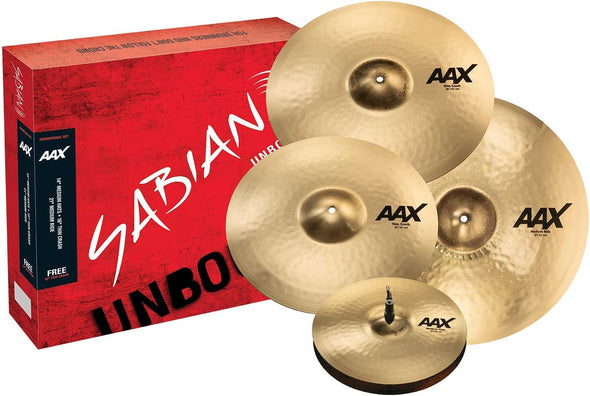 Sabian AAX Promotional Cymbal Set Brilliant - 14/16/18/21 - 25005XCPB