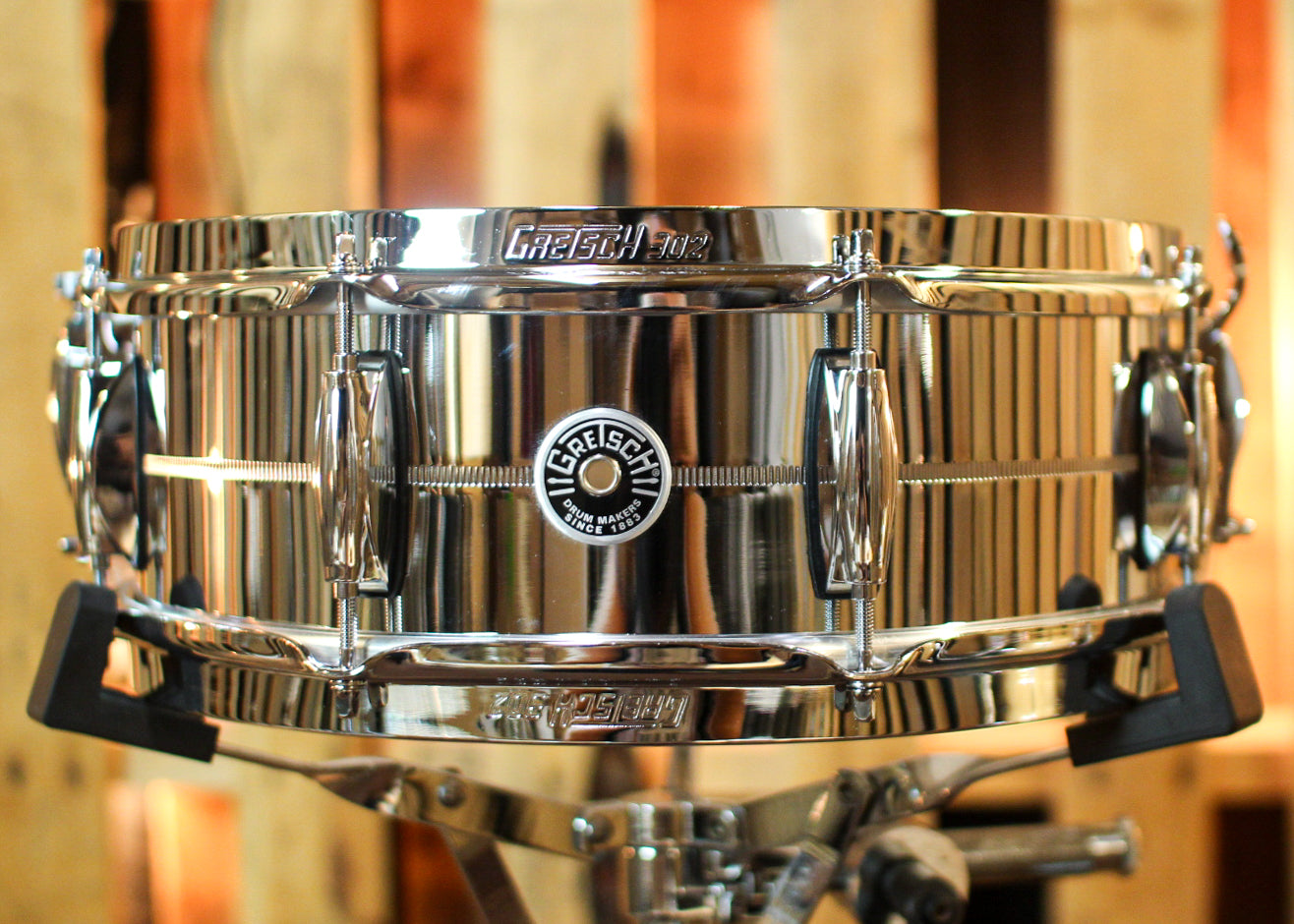 Gretsch 5x14 Brooklyn Chrome over Brass Snare Drum – The Drum Shop