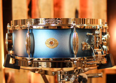 Slingerland 5x14 Radio King Limited Edition Blue & Silver Lacquer Snare Drum - #19 of 50