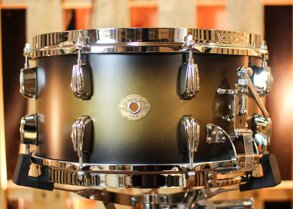 Slingerland 7x14 Radio King Limited Edition Black & Gold Lacquer Snare Drum - #5 of 50