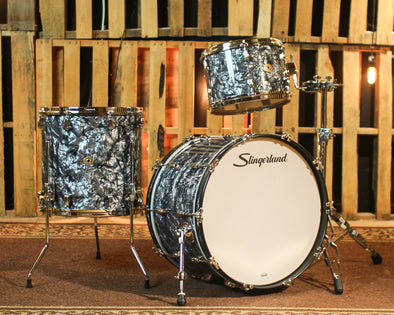 Slingerland Radio King Black Diamond Pearl Drum Set - 14x22, 9x13, 16x16