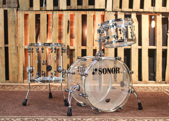 Sonor SQ2 X-Ray Acrylic Bop Drum Set - 18x14,12x8,14x14