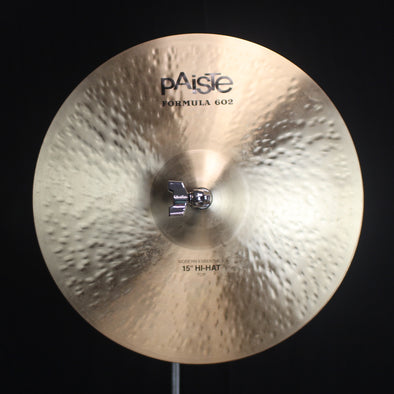 Used Paiste 15" Formula 602 Modern Essentials Hi Hats - 1077g/1348g