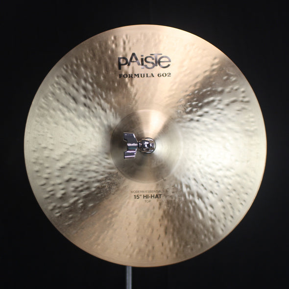 Used Paiste 15" Formula 602 Modern Essentials Hi Hats - 1077g/1348g