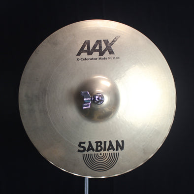 Used Sabian 14" AAX X-Celerator Hats Brilliant - 1032g/1506g