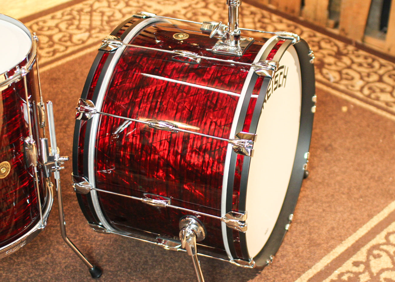 Gretsch Broadkaster Ruby Red Pearl Heritage Build Drum Set - 22,13