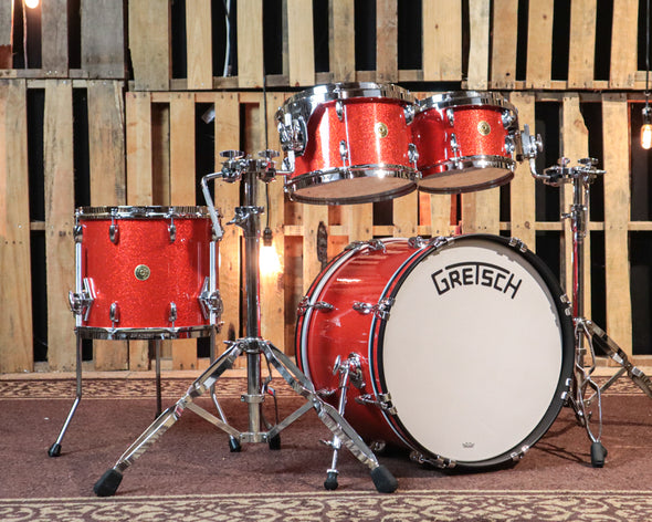 Gretsch Broadkaster Tangerine Sparkle Nitron Drum Set - 14x20,7x10,8x12,12x14 - SO#1293034