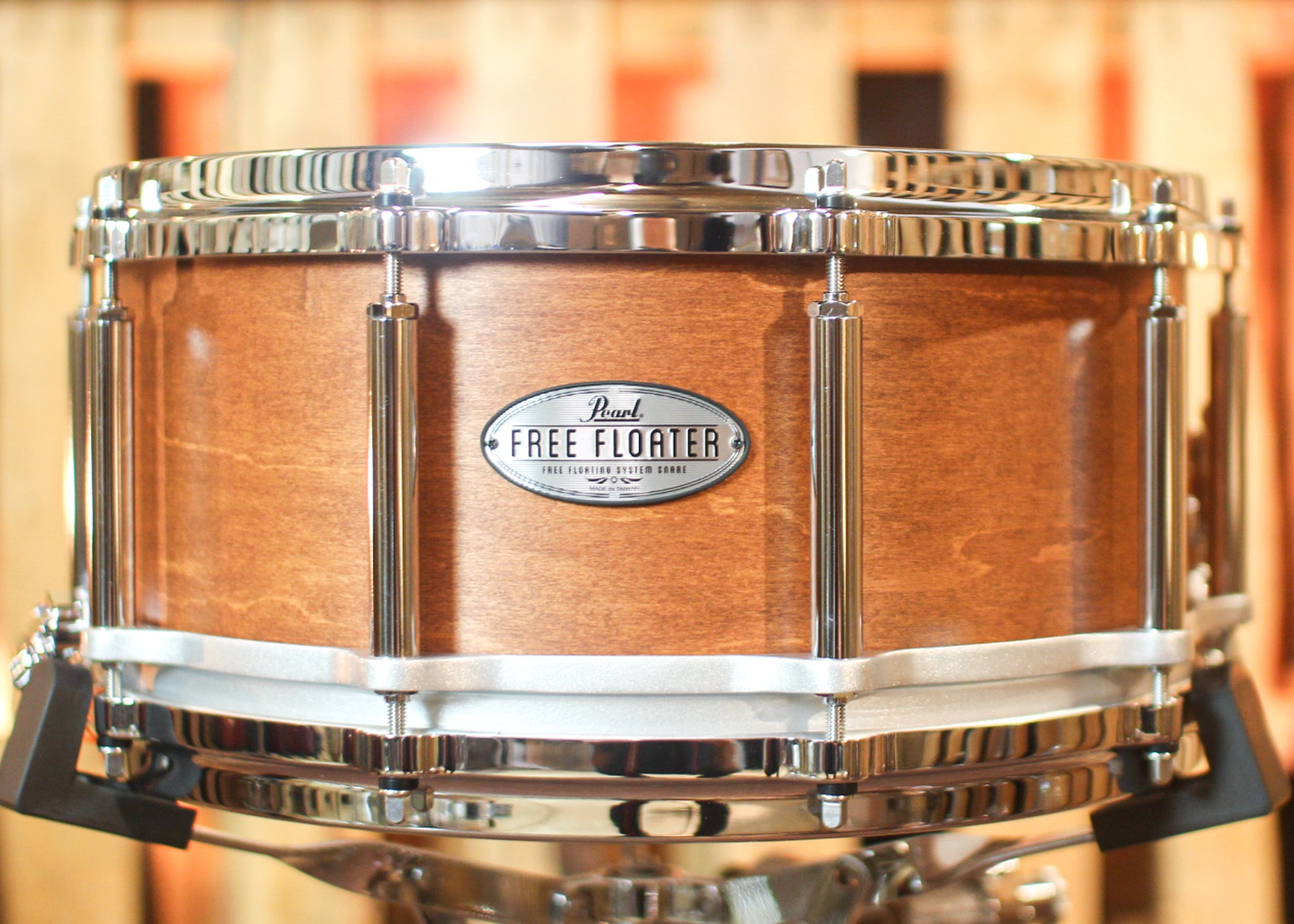 Pearl 14x6.5 Free Floating Maple Mahogany Snare Drum – The Drum Shop