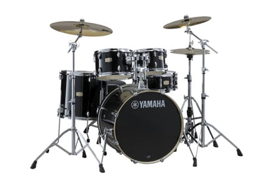 Yamaha Stage Custom Birch Raven Black Drum Set - 22x17,10x7,12x8,16x15,14x5.5