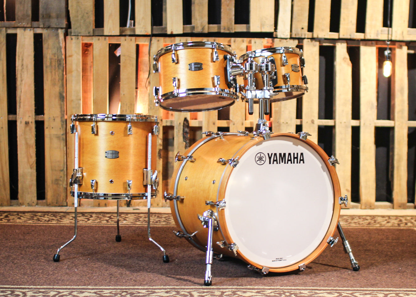 Yamaha Absolute Hybrid Maple Vintage Natural Drum Set 20x16 10x7 12x The Drum Shop